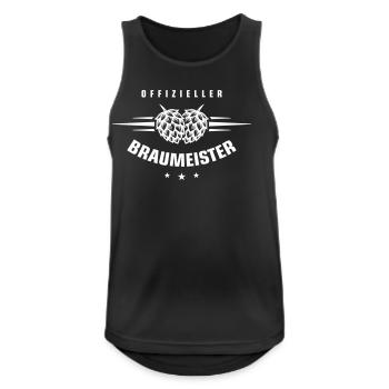 Braumeister Brauerei Hopfen - Männer Tank Top atmungsaktiv - Schwarz - Vorne - Nick (188cm)