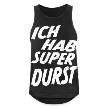 I'm Super Thirsty Party Saying Shirt - White - Men's Breathable Tank Top - black - Front - Nick (188cm)