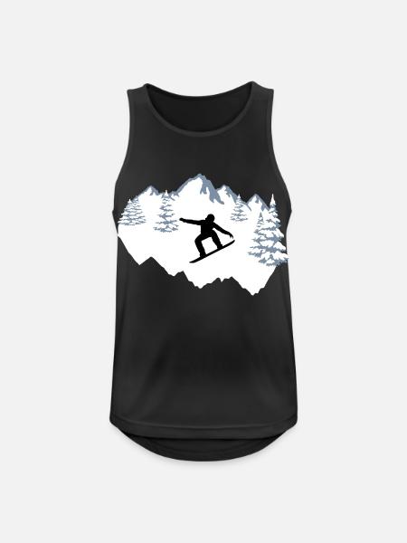 Snowboarder, Snowboarding, Snowboard - Men's Breathable Tank Top - black