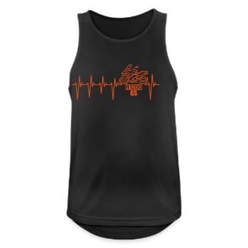Motorcycle heartbeat Enduro Boxer R 1200 - Men's Breathable Tank Top - black - Front - Nick (188cm)