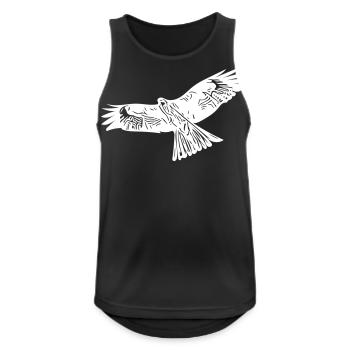 Adler - Männer Tank Top atmungsaktiv - Schwarz - Vorne - Nick (188cm)