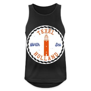 Texel North Sea Leuchtturm Geschenk - Männer Tank Top atmungsaktiv - Schwarz - Vorne - Nick (188cm)