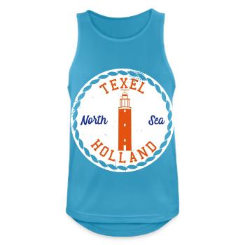 Texel North Sea Leuchtturm Geschenk - Männer Tank Top atmungsaktiv - Saphirblau - Vorne - Nick (188cm)