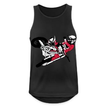Moto Cross - motocross - Männer Tank Top atmungsaktiv - Schwarz - Vorne - Nick (188cm)