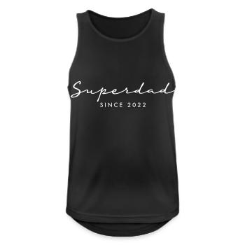 Superdad Papa Vater 2022 - Männer Tank Top atmungsaktiv - Schwarz - Vorne - Nick (188cm)