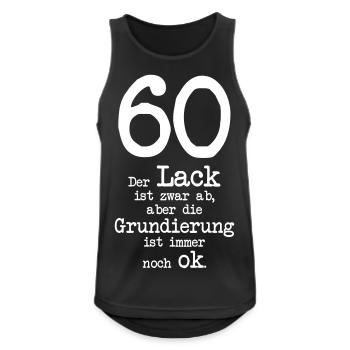 sechzigster Geburtstag - Männer Tank Top atmungsaktiv - Schwarz - Vorne - Nick (188cm)