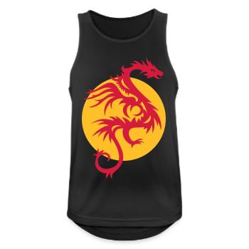 DRAGON SUN - Débardeur respirant Homme - noir - Devant - Nick (188cm)