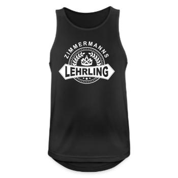 Zimmermanns Lehrling Lorbeerkranz mit Zunftzeichen - Männer Tank Top atmungsaktiv - Schwarz - Vorne - Nick (188cm)