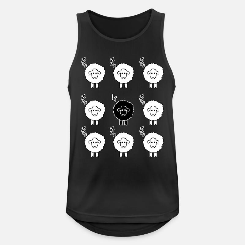 Schwarzes Schaf - Männer Tank Top atmungsaktiv - Schwarz