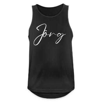 Jörg Name T-Shirt Geschenk Für Männer - Männer Tank Top atmungsaktiv - Schwarz - Vorne - Nick (188cm)