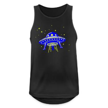 UFO – Besuch aus einer anderen Galaxie - Männer Tank Top atmungsaktiv - Schwarz - Vorne - Nick (188cm)