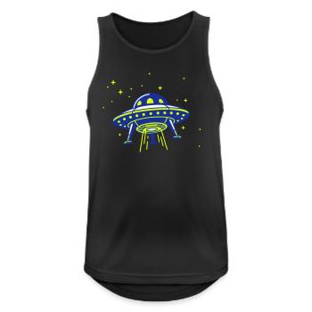 UFO – Besuch aus einer anderen Galaxie - Männer Tank Top atmungsaktiv - Schwarz - Vorne - Nick (188cm)