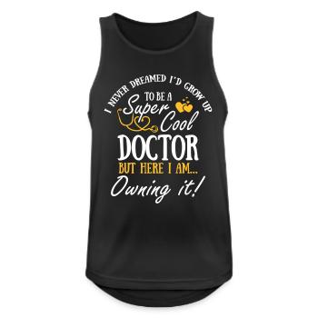 Super Cool Doctor - Männer Tank Top atmungsaktiv - Schwarz - Vorne - Nick (188cm)