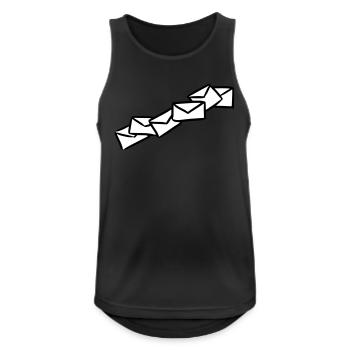 Briefe Nachrichten Sendung message letters - Männer Tank Top atmungsaktiv - Schwarz - Vorne - Nick (188cm)