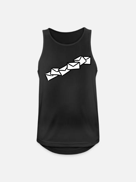 Letters News Broadcast message letters - Men's Breathable Tank Top - black
