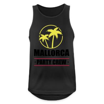 rimini party crew - Männer Tank Top atmungsaktiv - Schwarz - Vorne - Nick (188cm)