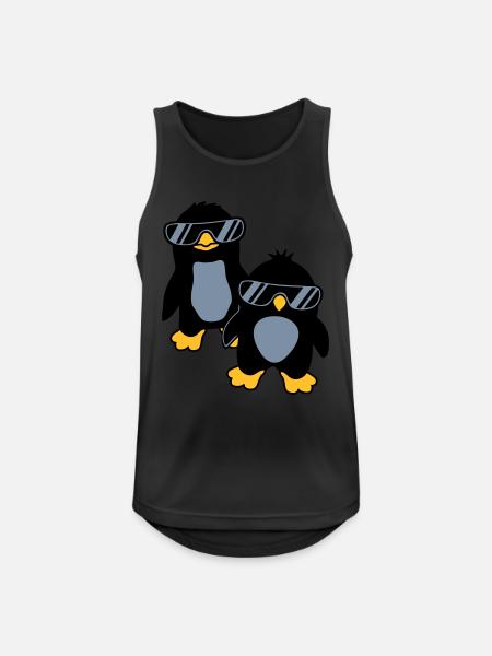 Penguins Crew 2 Amis - Débardeur respirant Homme - noir