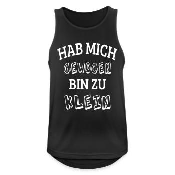 dick mollig fett Übergewicht lustige Sprüche Waage - Männer Tank Top atmungsaktiv - Schwarz - Vorne - Nick (188cm)