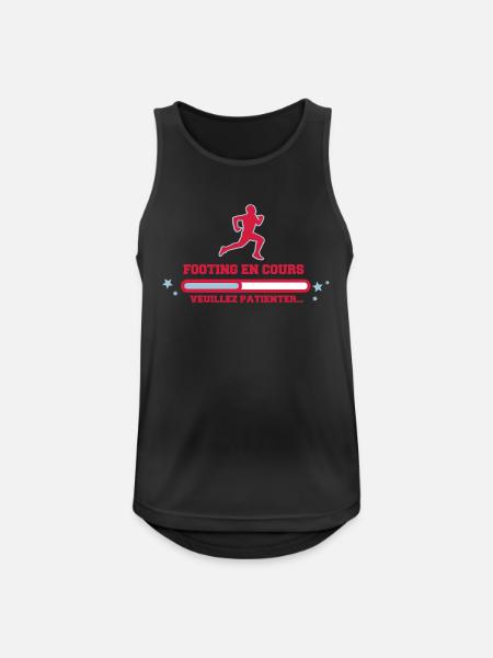 FOOTING EN COURS - Débardeur respirant Homme - noir