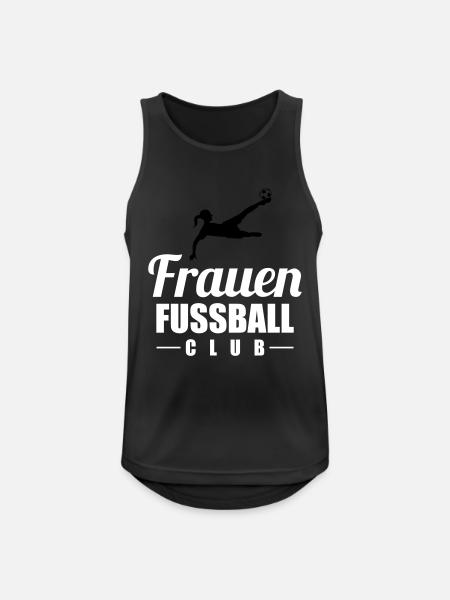frauen fußball - Männer Tank Top atmungsaktiv - Schwarz