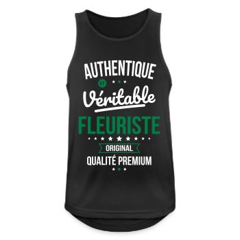 Authentique et véritable fleuriste - Original - Débardeur respirant Homme - noir - Devant - Nick (188cm)