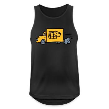 Post Paketdienst Lieferwagen Zusteller Delivery - Männer Tank Top atmungsaktiv - Schwarz - Vorne - Nick (188cm)