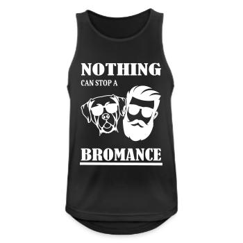 Freundschaft zwischen Hund und Herrchen Lustig - Männer Tank Top atmungsaktiv - Schwarz - Vorne - Nick (188cm)