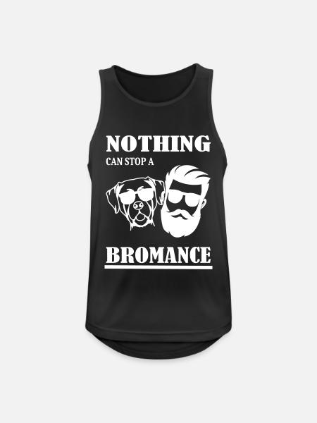 Freundschaft zwischen Hund und Herrchen Lustig - Männer Tank Top atmungsaktiv - Schwarz
