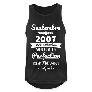 18th Birthday - September 2007 Original - Men's Breathable Tank Top - black - Front - Nick (188cm)