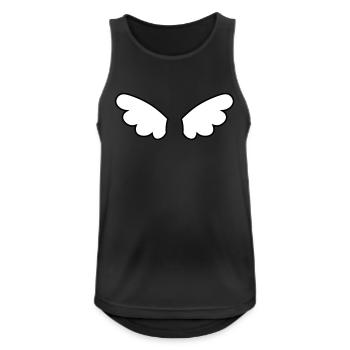 Ailes d'ange - ailes d'anges - Débardeur respirant Homme - noir - Devant - Nick (188cm)