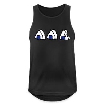 Three Onigiri Nigiri Sushi Gift Idea Kawaii asia - Men's Breathable Tank Top - black - Front - Nick (188cm)