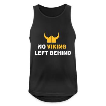 No Viking left behind! - Männer Tank Top atmungsaktiv - Schwarz - Vorne - Nick (188cm)