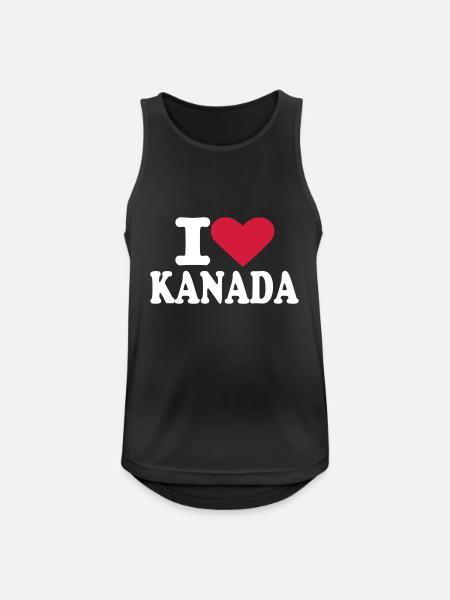 Kanada - Männer Tank Top atmungsaktiv - Schwarz