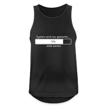 System Neustart - Männer Tank Top atmungsaktiv - Schwarz - Vorne - Nick (188cm)