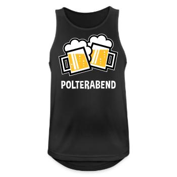 Polterabend (JGA Bier Bayrische Bierkrüge / 3C) - Männer Tank Top atmungsaktiv - Schwarz - Vorne - Nick (188cm)