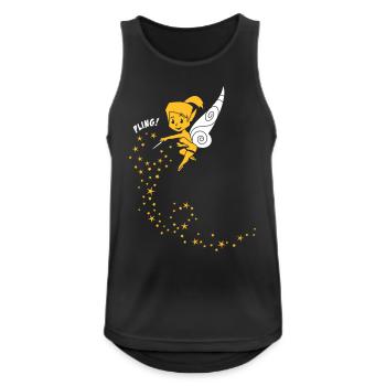 Fee (negativ) - Männer Tank Top atmungsaktiv - Schwarz - Vorne - Nick (188cm)