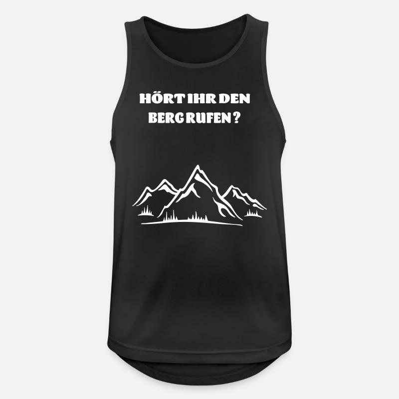 Berg ruft - Männer Tank Top atmungsaktiv - Schwarz