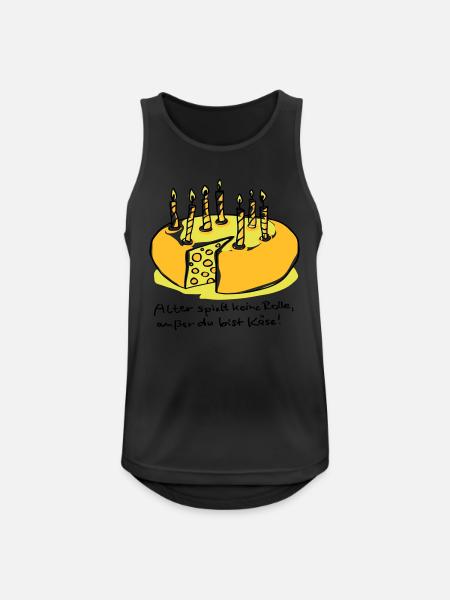 Alter und Käse - Männer Tank Top atmungsaktiv - Schwarz