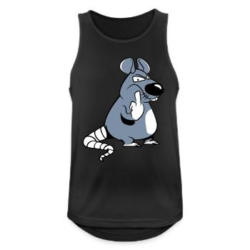 doigts puants de rat drôle mal cool - Débardeur respirant Homme - noir - Devant - Nick (188cm)