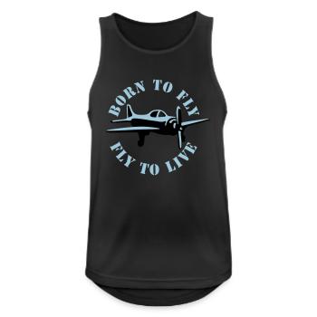 born_to_fly_2c - Men's Breathable Tank Top - black - Front - Nick (188cm)