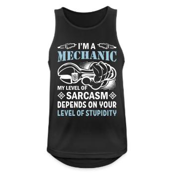 I'm a mechanic - Men's Breathable Tank Top - black - Front - Nick (188cm)