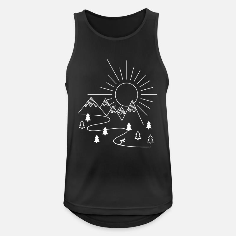 Ski - Männer Tank Top atmungsaktiv - Schwarz