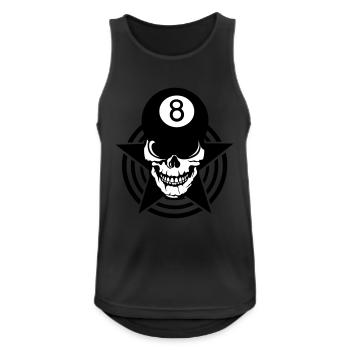 Schädel Billardkugel Schädel 8 - Männer Tank Top atmungsaktiv - Schwarz - Vorne - Nick (188cm)