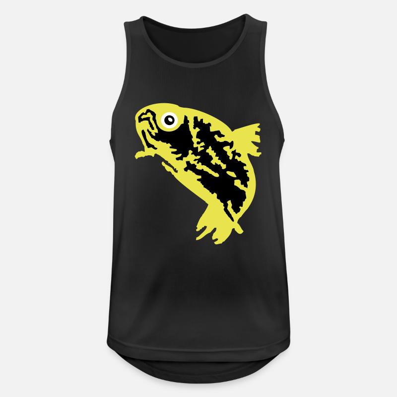 Forelle / Trout (3c) - Männer Tank Top atmungsaktiv - Schwarz