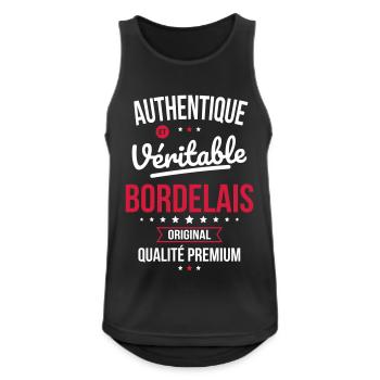Authentique et véritable Bordelais - Original - Débardeur respirant Homme - noir - Devant - Nick (188cm)