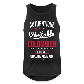 Authentique et véritable Colombien - Original - Débardeur respirant Homme - noir - Devant - Nick (188cm)