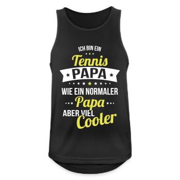 Papa tennis comme un papa normal mais beaucoup plus cool - Débardeur respirant Homme - noir - Devant - Nick (188cm)