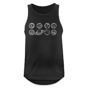 Solar System Planets – Solar System Space - Men's Breathable Tank Top - black - Front - Nick (188cm)