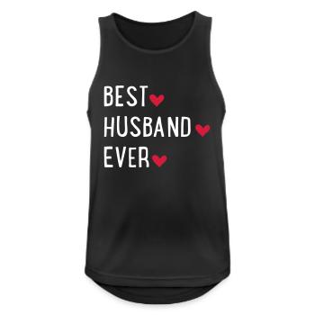 Bester Ehemann - Männer Tank Top atmungsaktiv - Schwarz - Vorne - Nick (188cm)