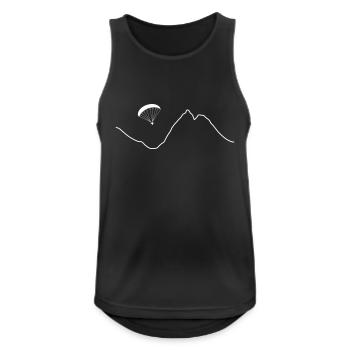 Paraglider durchquert Schlucht - Männer Tank Top atmungsaktiv - Schwarz - Vorne - Nick (188cm)